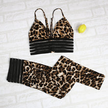 Woman Tracksuits Sport Suits Fitness Two Piece Set Mesh Seamless Leggings Crop Top Sports Bra Tracksuit Wear Workout Sports Suit