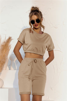 Crop Top and Bermuda Shorts Lounge Set