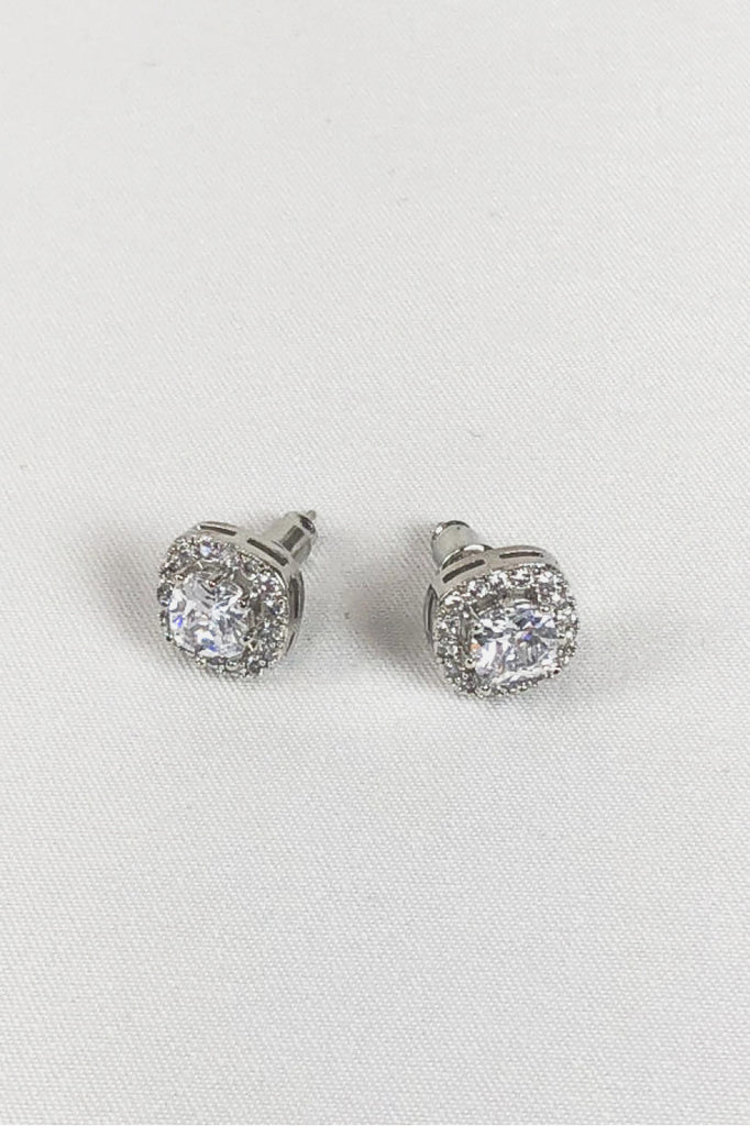 Center Gem Halo Stud