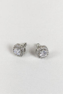 Center Gem Halo Stud