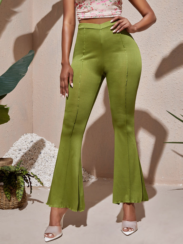 SXY Solid Flare Leg Pants