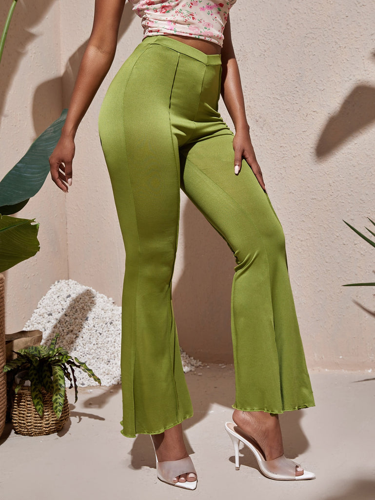 SXY Solid Flare Leg Pants