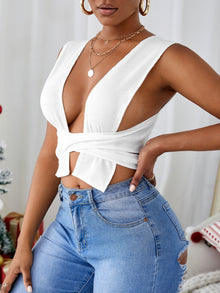 SXY Criss Cross Tie Back Tank top