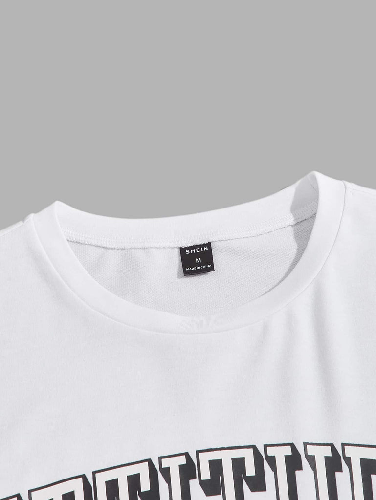 Men Cartoon Print Crew Neck Tee
