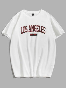 Men Letter Graphic Round Neck Tee