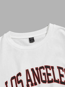 Men Letter Graphic Round Neck Tee