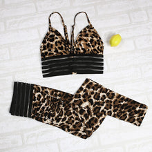 Woman Tracksuits Sport Suits Fitness Two Piece Set Mesh Seamless Leggings Crop Top Sports Bra Tracksuit Wear Workout Sports Suit