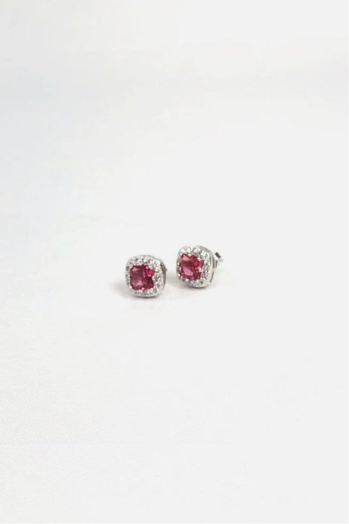 Center Gem Halo Stud