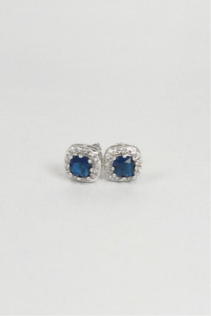 Center Gem Halo Stud