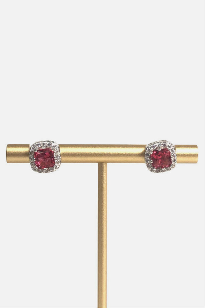 Center Gem Halo Stud