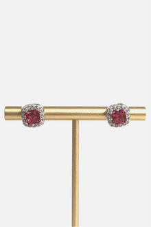 Center Gem Halo Stud