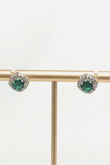 Center Gem Halo Stud