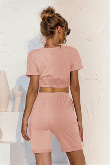 Crop Top and Bermuda Shorts Lounge Set