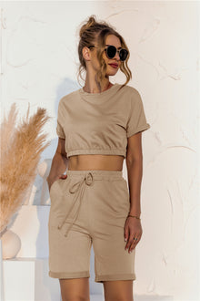 Crop Top and Bermuda Shorts Lounge Set