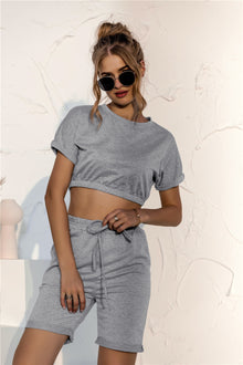 Crop Top and Bermuda Shorts Lounge Set