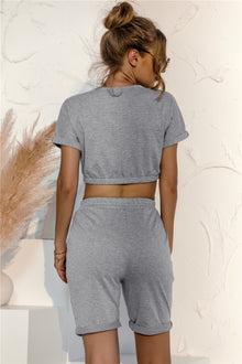 Crop Top and Bermuda Shorts Lounge Set