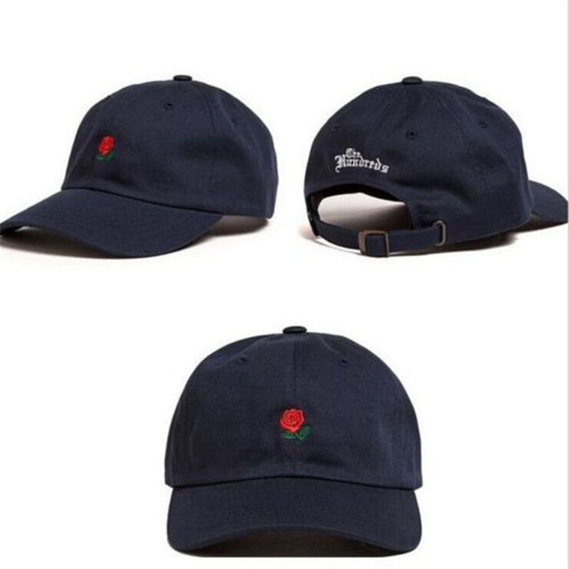 The Hundreds Rose Embroidered Hat Baseball Cap Unique Adjustable Embroidered Rose Casual Hats