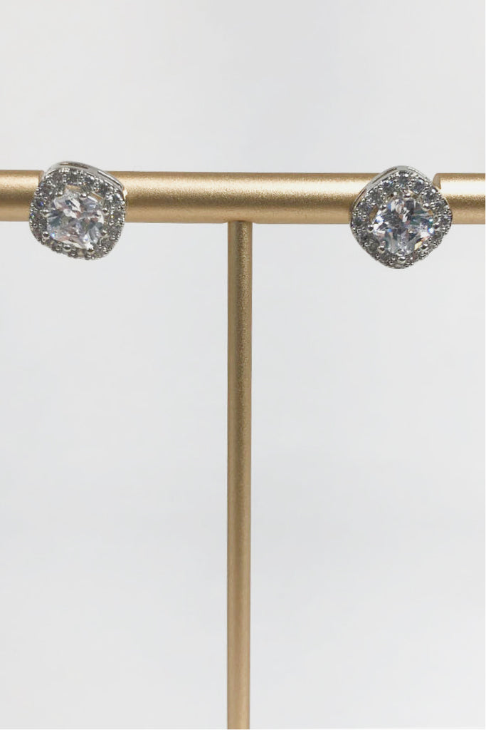 Center Gem Halo Stud