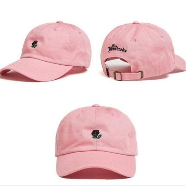 The Hundreds Rose Embroidered Hat Baseball Cap Unique Adjustable Embroidered Rose Casual Hats
