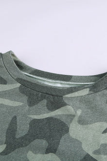High-low Edge Camo Sweatshirt