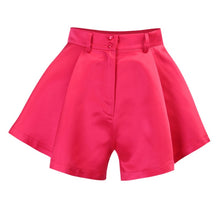 Beyouare red flare mini shorts high waist elegant women summer casual solid vintage beach casual 2020 fashion streetwear shorts