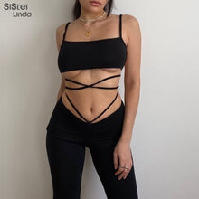 Sisterlinda Spring Fashion High Waist Straight Pant Women Casual Street Bandage Trousers Ladies Party Clubwear Pant Outfits 2021