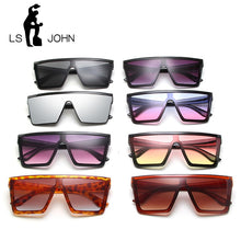 LS JOHN Oversized Square Sunglasses Women 2020 Fashion Shades for women Retro Sun Glasses Women Big Frame Vintage Eyewear UV400