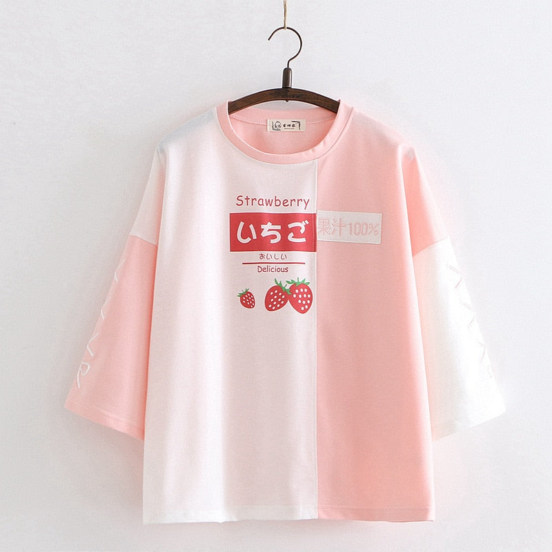 Orane Embroidery Patchwork Korean Style T Shirt For Women Half Sleeve Cotton Tops 2020 Summer Cute Sweet Style Ladies Tee Shirts