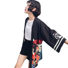 Vintage Summer Printed Chiffon Sunscreen Harajuku Kimono Cardigan Outerwear Blouse Japanese Style Women Clothing