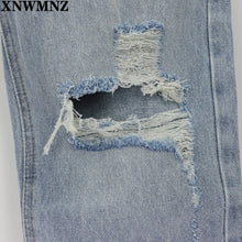 Za Vintage mom jeans high waisted jeans woman ripped boyfriend jeans for women korean style distressed jeans blue denim pants