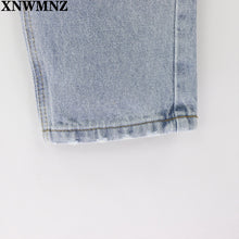 Za Vintage mom jeans high waisted jeans woman ripped boyfriend jeans for women korean style distressed jeans blue denim pants