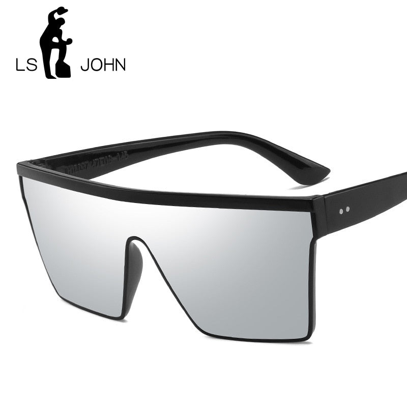 LS JOHN Oversized Square Sunglasses Women 2020 Fashion Shades for women Retro Sun Glasses Women Big Frame Vintage Eyewear UV400