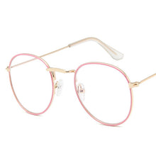 RBROVO Metal Round Glasses Frame Women Vintage Eyeglasses Frame Women/Men Mirror Eyewear Frame Men Anti-blue Light Glasses Women