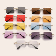 RBROVO Square Sunglasses Women 2021 Sun Glasses For Women Luxury Glasses Brand Designer Sunglasses Women Metal Frameless Eyewear