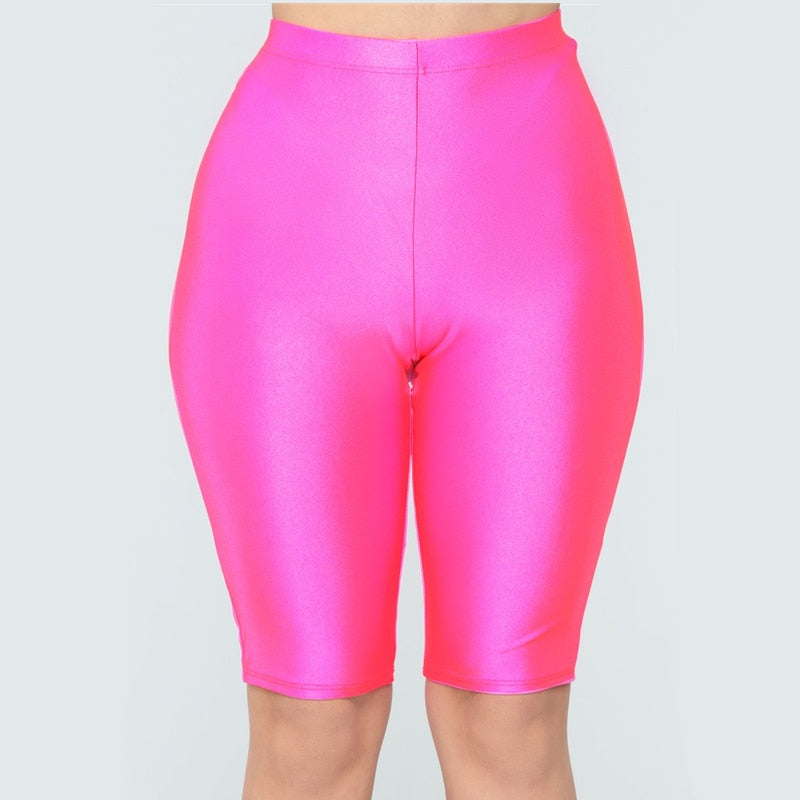 High Waist Sports Shorts Women Biker Shorts Summer Casual Sexy Skinny Fitness Solid Bodycon Cycling Slim Bottoms