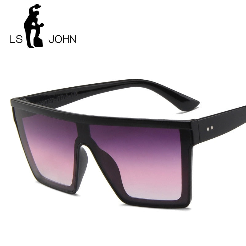 LS JOHN Oversized Square Sunglasses Women 2020 Fashion Shades for women Retro Sun Glasses Women Big Frame Vintage Eyewear UV400