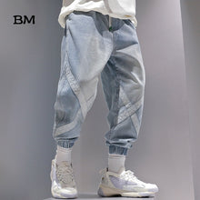 Hip Hop Harem Jeans Streetwear Denim Trousers Kpop Korean Style Clothes Oversized Pants Men Fashions Blue Jeans Harajuku joggers