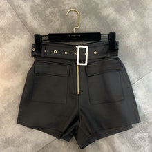 Shorts Women 2020 Spring Autumn Korean Solid Color Belt Casual Shorts High Waist Zipper Wide Leg Trousers Female Belt Shorts