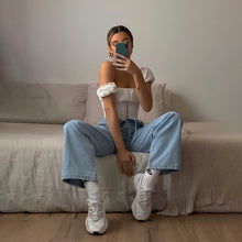 Cryptographic Off Shoulder Fashion Lace Up Shirts Blouse Blouse Women White Crop Tops Blouses Clothes Vintage Tie Front Tops