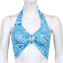 Sweetown Pink Heart Print Cute Bustier Crop Top Women Y2K Aesthetic Kawaii Clothes Sleeveless Backless Lace Up Bralette Camisole