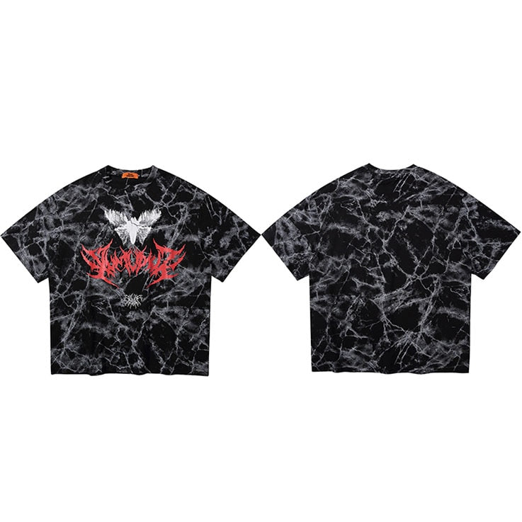 Hip Hop T Shirt Men 2020 Streetwear Oversize Dark Style Tshirt Short Sleeve Cotton Loose T-Shirt Summer Clothes Street Wear New