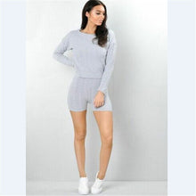 New Women Cable Knit Crop Top Lounge Wear Suit Ladies Co ord 2pcs Tracksuit Set lounge wear solid crop top shirts shorts pants