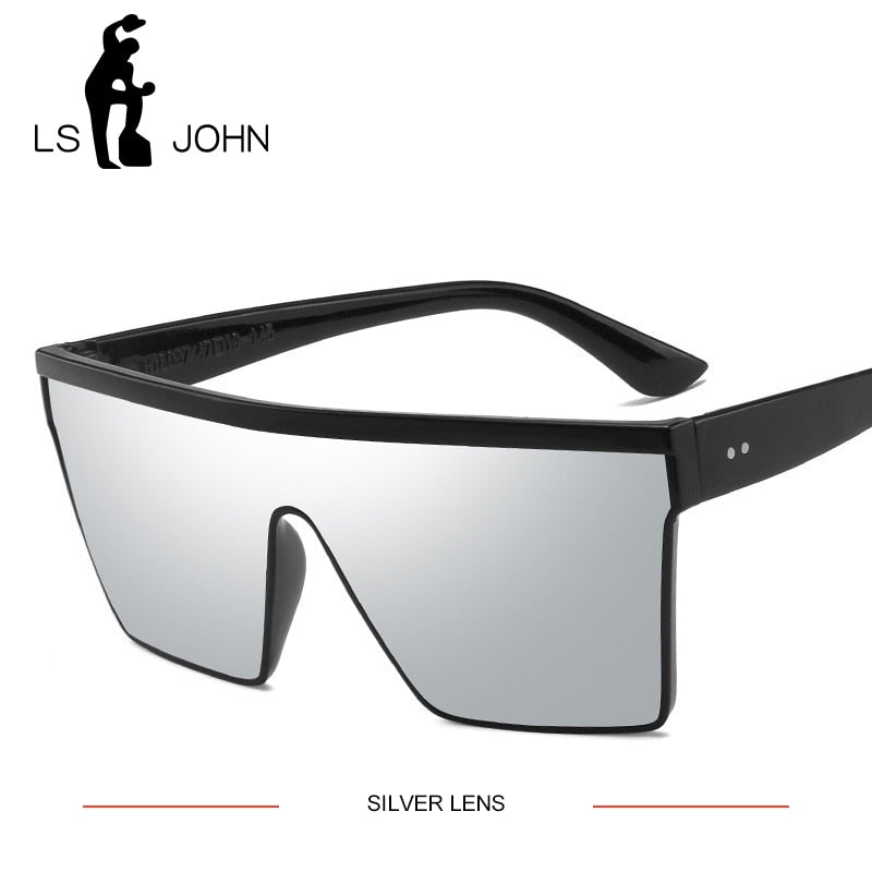 LS JOHN Oversized Square Sunglasses Women 2020 Fashion Shades for women Retro Sun Glasses Women Big Frame Vintage Eyewear UV400