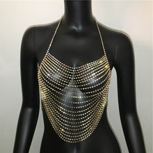 Luxury Crystal Harness Body Chain Two Piece Set 2020 Rhinestone Sequin Metallic Crop Top and Shorts Bra Belly Chain Women Set