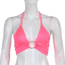 Sweetown Pink Heart Print Cute Bustier Crop Top Women Y2K Aesthetic Kawaii Clothes Sleeveless Backless Lace Up Bralette Camisole