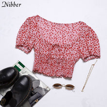 Nibber summer Retro boho graphic crop top women fashion Elegant Casual T-shirt 2020 office ladies Street wear Harajuku tee mujer
