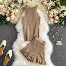 ALPHALMODA 2020 Summer Color Knit Top + Shorts Women 2pcs Lounge Wear Sets Popular Button Tank Top Shorts 2pcs Clothes Set