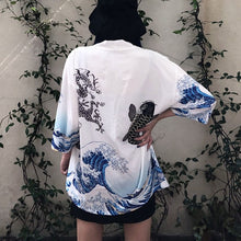 Vintage Summer Printed Chiffon Sunscreen Harajuku Kimono Cardigan Outerwear Blouse Japanese Style Women Clothing