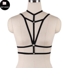 Rave Wear Pentagram Bondage Body Harness Lingerie Goth Crop Tops Fetish Cage Bra Lingerie Harness Belt Star Harness Bra