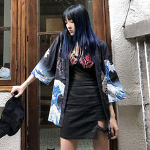 Vintage Summer Printed Chiffon Sunscreen Harajuku Kimono Cardigan Outerwear Blouse Japanese Style Women Clothing